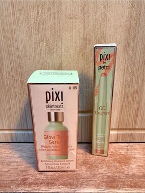 Pixi Glow Tonic Serum and Pixi by Petra CC Crayon Bundle New in Box